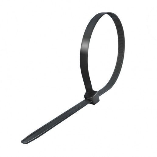 Cabeus GTOUT-250 Стяжка нейлоновая неоткрывающаяся, безгалогенная (halogen free), 250x3.6мм, черная, outdoor (для использования от -40 до +85 C), устойчивая к UV, (100 шт)