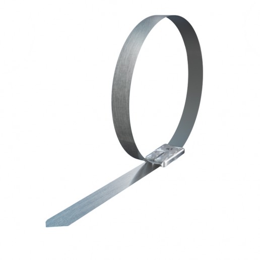 Cabeus MTL-200 Стяжка неразъемная стальная, коррозионно-стойкая (нержавеющая сталь 304L), 200x4.6x0.3мм, (100 шт)