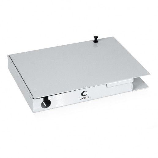 Cabeus JJT-8-SC Бокс оптический настенный на 8 SC (LC duplex) со сплайс-кассетой и КДЗС (без пигтейлов и проходных адаптеров)