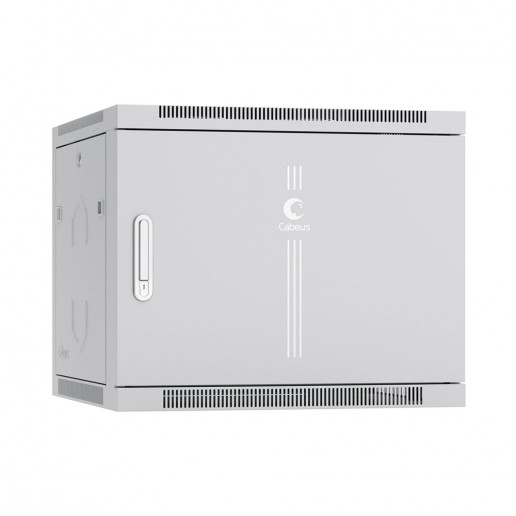 Cabeus SH-05F-9U60/35m Шкаф телекоммуникационный настенный 19" 9U 600x350x501mm (ШхГхВ) дверь металл, цвет серый (RAL 7035)