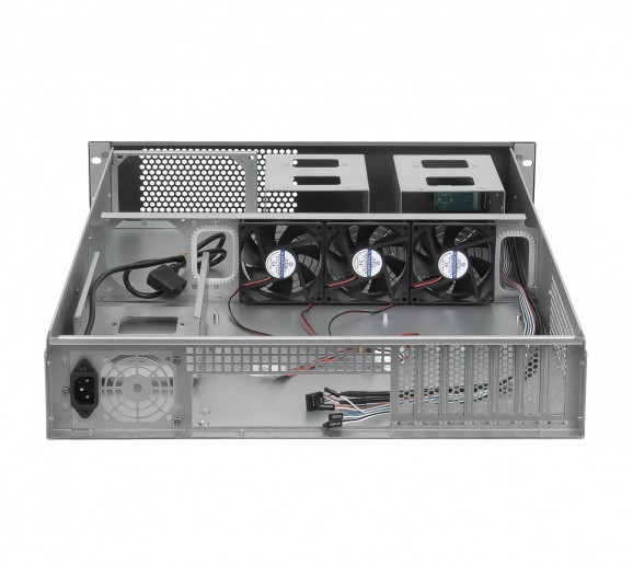 Cabeus CL-N239D Корпус cерверный 19" 2U, RM (ДxШxВ)мм: 550x430x88.8, 2x5.25"+5x3.5"HDD, без блока питания