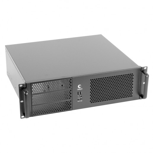 Cabeus CL-338C Корпус cерверный 19" 3U, RM (ДxШxВ)мм: 390x430x133.3, 3x5.25"+8x3.5"HDD, без блока питания