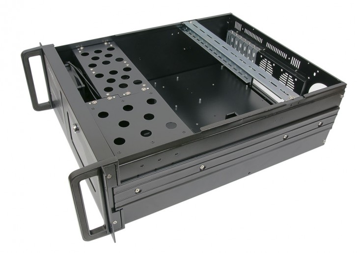 Cabeus CL-407L Корпус cерверный 19" 4U, RM (ДxШxВ)мм: 530x430x177, 3x5.25"+1x3.5"+8x3.5"HDD, без блока питания