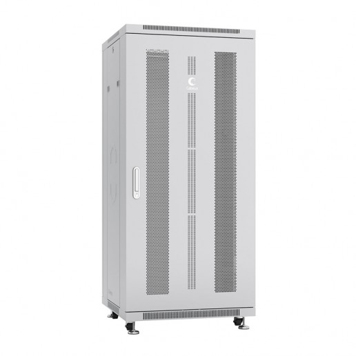 Cabeus ND-05C-18U60/100 Шкаф монтажный телекоммуникационный 19" напольный для распределительного и серверного оборудования 18U 600x1000x988mm (ШхГхВ) передняя и задняя перфорированные двери, ручка с замком, цвет серый (RAL 7035)