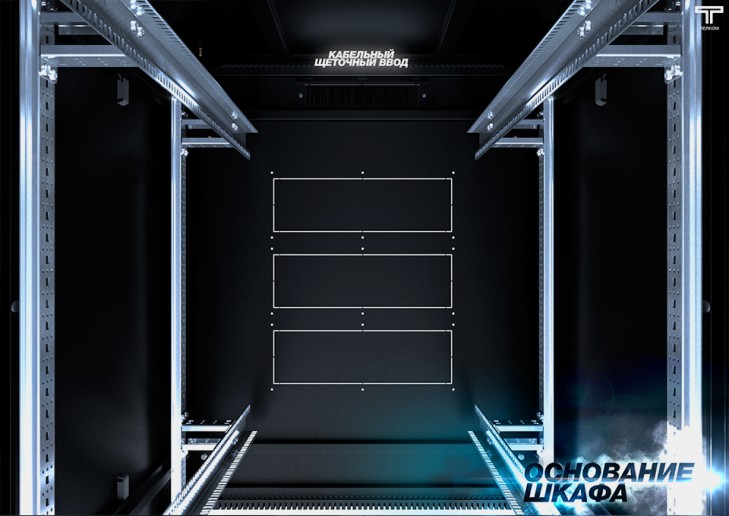 ТЕЛКОМ ТСМ-42.8.10-2ПП.9005М Шкаф напольный 42U 800x1000х1987мм (ШхГхВ) телекоммуникационный 19", передняя дверь перфорированная распашная 2-х створчатая - задняя дверь перфорированная, цвет черный (RAL9005М) (5 мест)