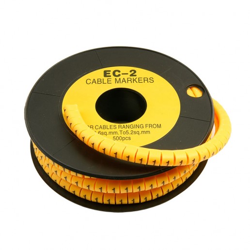 Cabeus EC-2-1 Маркер для кабеля д.7.4мм, цифра 1