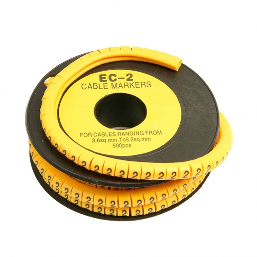 Cabeus EC-2-2 Маркер для кабеля д.7.4мм, цифра 2