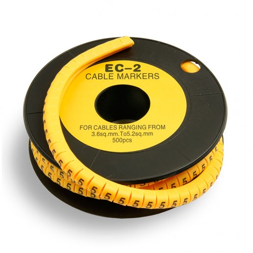 Cabeus EC-2-5 Маркер для кабеля д.7.4мм, цифра 5