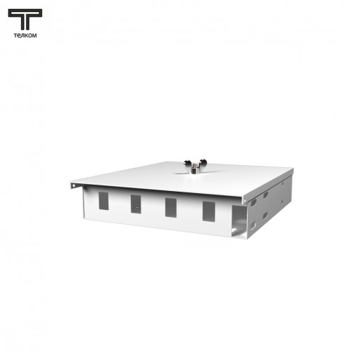 ТЕЛКОМ КН-4-SC/DLC Кросс оптический настенный на 4 порта SC/LC duplex (ложемент для гильз КДЗС на 16 волокон - 1шт, сплошная панель на 4 SC/DLC, без пигтейлов и проходных адаптеров, без КДЗС)