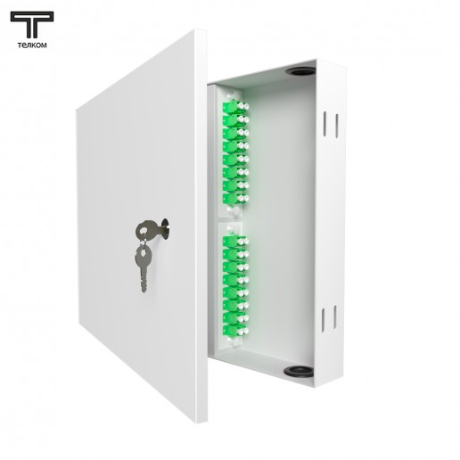 ТЕЛКОМ КНп-16-DLC/APC-9/125 Кросс оптический настенный на 16 портов LC/APC duplex 9/125мкм предсобранный (пигтейл LC/APC 9/125-32шт, розетка DLC-16шт, планки SC/DLC, сплайс кассета с крышкой-1шт, КДЗС-32шт)