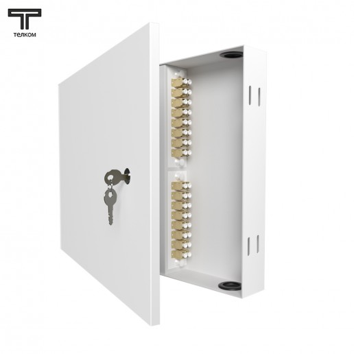 ТЕЛКОМ КНп-16-DLC/UPC-50/125 Кросс оптический настенный на 16 портов DLC 50/125мкм предсобранный (пигтейл LC 50/125-32шт, розетка DLC-16шт, планки SC/DLC, сплайс кассета с крышкой-1шт, КДЗС-32шт)