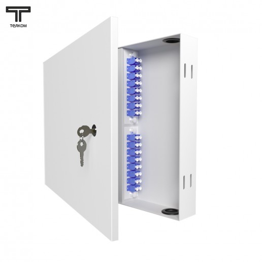 ТЕЛКОМ КНп-16-DLC/UPC-9/125 Кросс оптический настенный на 16 портов LC/UPC duplex 9/125мкм предсобранный (пигтейл LC/UPC 9/125-32шт, розетка DLC-16шт, планки SC/DLC, сплайс кассета с крышкой-1шт, КДЗС-32шт)