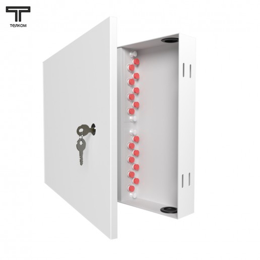 ТЕЛКОМ КНп-16-FC/UPC-62,5/125 Кросс оптический настенный на 16 портов FC 62,5/125мкм предсобранный (пигтейл FC 62,5/125-16шт, розетка FC-16шт, планки FC/ST, сплайс кассета с крышкой-1шт, КДЗС-16шт)