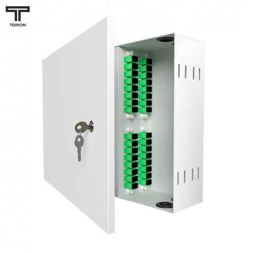 ТЕЛКОМ КНп-32-SC/APC-9/125 Кросс оптический настенный на 32 порта SC/APC 9/125мкм предсобранный (пигтейл SC/APC 9/125-32шт, розетка SC-32шт, планки SC/DLC, сплайс кассета-1шт, КДЗС-32шт)