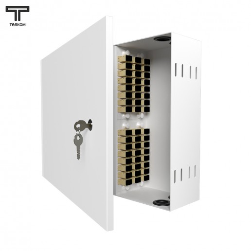 ТЕЛКОМ КНп-48-SC/UPC-50/125 Кросс оптический настенный на 48 портов SC 50/125мкм предсобранный (пигтейл SC 50/125-48шт, розетка SC-48шт, планки SC/DLC, сплайс кассета-2шт, крышка для сплайс кассеты-1шт, КДЗС-48шт)