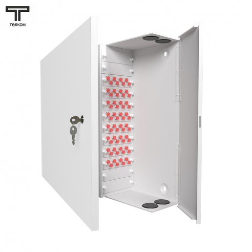 ТЕЛКОМ КНп-64-FC/UPC-62,5/125 Кросс оптический настенный на 64 порта FC 62,5/125мкм предсобранный (пигтейл FC 62,5/125-64шт, розетка FC-64шт, планки FC/ST, сплайс кассета-2шт, КДЗС-64шт)