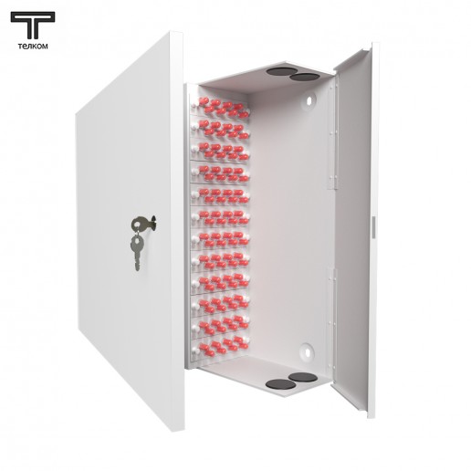 ТЕЛКОМ КНп-96-ST/UPC-50/125 Кросс оптический настенный на 96 портов ST 50/125мкм предсобранный (пигтейл ST 50/125-96шт, розетка ST-96шт, планки FC/ST, сплайс кассета-3шт, крышка для сплайс кассеты-1шт, КДЗС-96шт)