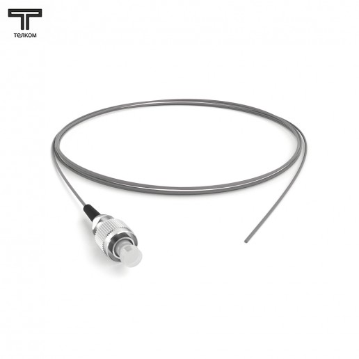 ТЕЛКОМ ШОС-0.9-PT-FC/U-MM62,5-1.5м-LSZH Пигтейл оптический pt FC/UPC 62,5/125 OM1 многомодовый MM (0.9мм) LSZH, 1,5м