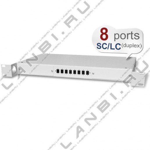 ТЕЛКОМ КС-24-1U-19-SC Кросс оптический 19" стоечный на 24 порта SC (сплайс кассета с крышкой - 1шт, сменные планки на 8 SC/DLC - 3шт, без пигтейлов и проходных адаптеров, без КДЗС)