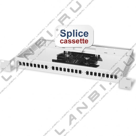ТЕЛКОМ КС-24-1U-19-SC Кросс оптический 19" стоечный на 24 порта SC (сплайс кассета с крышкой - 1шт, сменные планки на 8 SC/DLC - 3шт, без пигтейлов и проходных адаптеров, без КДЗС)