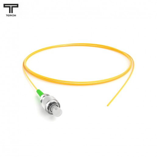 ТЕЛКОМ ШОС-0.9-PT-FC/A-SM-1.5м-LSZH-YL Пигтейл оптический pt FC/APC 9/125 OS2 одномодовый SM (0.9мм) LSZH, 1,5м