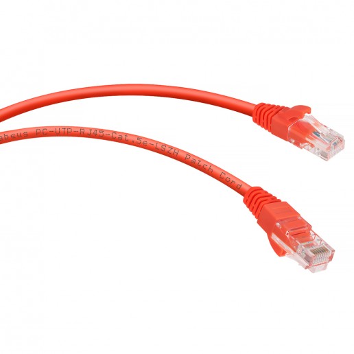 Cabeus PC-UTP-RJ45-Cat.5e-0.5m-RD-LSZH Патч-корд U/UTP, категория 5е, 2xRJ45/8p8c, неэкранированный, красный, LSZH, 0.5м