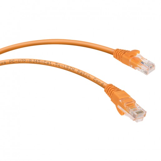 Cabeus PC-UTP-RJ45-Cat.5e-5m-OR-LSZH Патч-корд U/UTP, категория 5е, 2xRJ45/8p8c, неэкранированный, оранжевый, LSZH, 5м