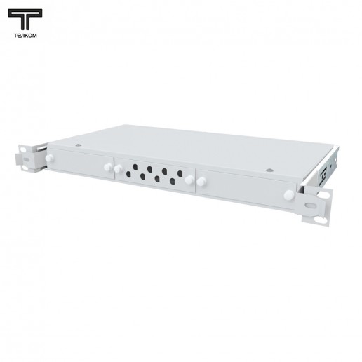 ТЕЛКОМ КСВ-8-1U-19-FC/ST Кросс оптический 19" выдвижной 1U на 8 портов FC/ST (сплайс кассета с крышкой - 1шт, сменные планки на 8 FC/ST - 1шт, планки заглушки - 2шт, без пигтейлов и проходных адаптеров, без КДЗС)