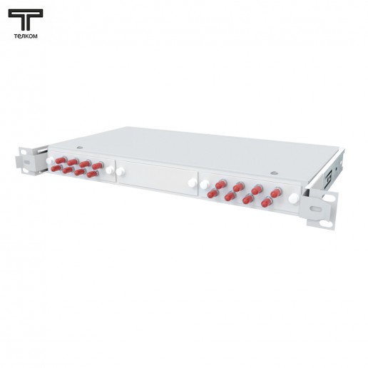 ТЕЛКОМ КСВп-19-1U-16-ST/PC-ОМ4-50/125 Кросс оптический 19" выдвижной 1U на 16 портов ST 50/125мкм (ОМ4) предсобранный (пигтейл ST 50/125 (ОМ4)-16шт, розетка ST-16шт, КДЗС-16шт)