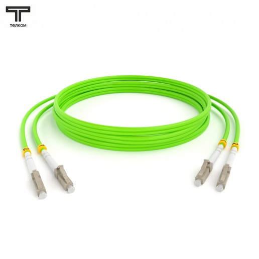 ТЕЛКОМ ШОС-2x2.0-2LC/U-2LC/U-MM505-120м-LSZH-LG Шнур оптический duplex LC/UPC-LC/UPC 50/125 OM5 (100Gb) многомодовый MM (2.0мм) LSZH, длина 120м