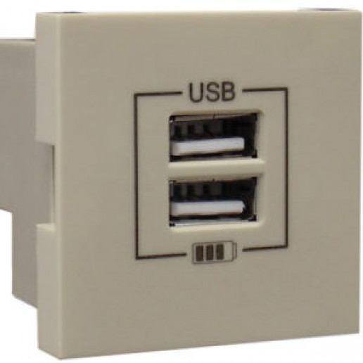 Efapel 45439 SMF Розетка USB двойная, зарядная, бежевый