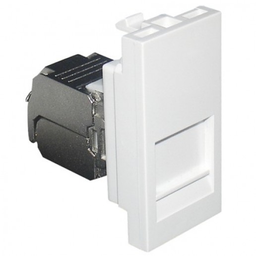 Efapel 45985 SBR Адаптер 22,5х45 с RJ-45 кат.5e FTP, белый