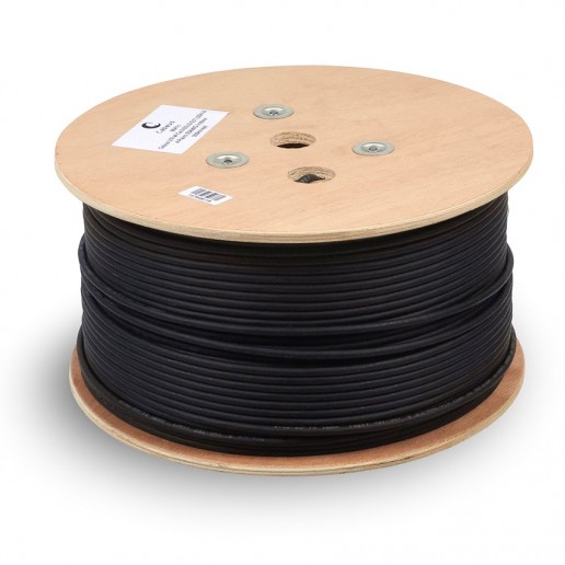 Cabeus UTP-4P-Cat.6-SOLID-OUT-LSZH-UV Кабель витая пара UTP (U/UTP), категория 6, 4 пары (23 AWG), одножильный, для внутренней и внешней прокладки (+75 C - -40), LSZH-UV (305 м)
