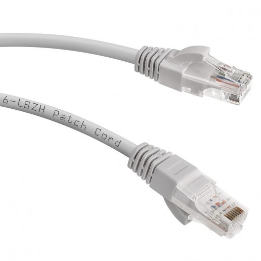 Cabeus PC-UTP-RJ45-Cat.6-10m-LSZH Патч-корд U/UTP, категория 6, 2xRJ45/8p8c, неэкранированный, серый, LSZH, 10м