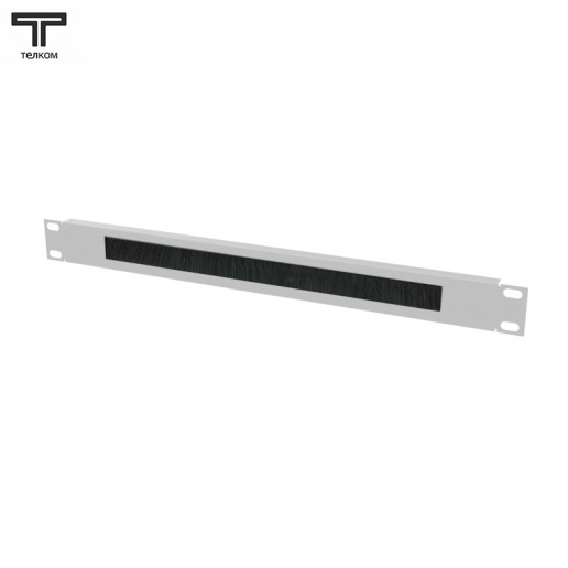 ТЕЛКОМ ОКГЩ.19.1.7035Ш Органайзер кабельный горизонтальный с щеточным вводом 19", высота 1U, цвет серый (RAL7035Ш)
