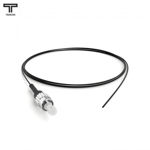 ТЕЛКОМ ШОС-0.9-PT-ST/U-MM503-1.5м-LSZH-BK Пигтейл оптический pt ST/UPC 50/125 OM3 многомодовый MM (0.9мм) LSZH, цвет чёрный, 1,5м