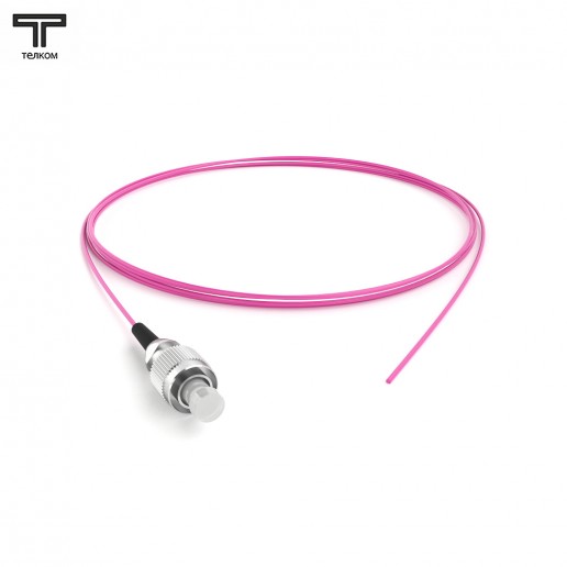 ТЕЛКОМ ШОС-0.9-PT-FC/U-MM504-1.5м-LSZH-MG Пигтейл оптический pt FC/UPC 50/125 OM4 многомодовый MM (0.9мм) LSZH, цвет маджента, 1,5м