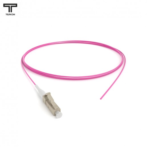 ТЕЛКОМ ШОС-0.9-PT-LC/U-MM504-1.5м-LSZH-MG Пигтейл оптический pt LC/UPC 50/125 OM4 многомодовый MM (0.9мм) LSZH, цвет маджента, 1,5м