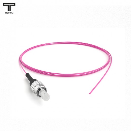 ТЕЛКОМ ШОС-0.9-PT-ST/U-MM504-1.5м-LSZH-MG Пигтейл оптический pt ST/UPC 50/125 OM4 многомодовый MM (0.9мм) LSZH, цвет маджента, 1,5м