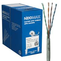 Neomax NM10101 Кабель витая пара UTP (U/UTP), категория 5e, 4 пары, одножильный (solid), 200Mhz серый (бухта 305м)