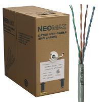 Neomax NM10001 Кабель витая пара UTP (U/UTP) категория 5e (0,486мм), 4 пары, одножильный (solid), серый (бухта 305м)