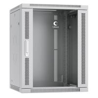 Cabeus SH-05F-15U60/35-R Шкаф телекоммуникационный настенный разобранный 19" 15U 600x350x769mm (ШхГхВ) дверь стекло, цвет серый (RAL 7035)