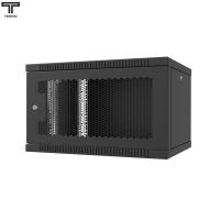 ТЕЛКОМ TL-6.6.4-П.9005МА Шкаф настенный 6U 600x450x356мм (ШхГхВ) телекоммуникационный 19", дверь перфорированная, цвет черный (RAL9005) (4 места)