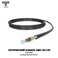 ТЕЛКОМ FK-D-IN/OUT-503-8-HFFR-BK Оптический кабель распределительный (Distribution), универсальный (IN/OUT), MM 50/125 (OM3), 8 волокон, HFFR