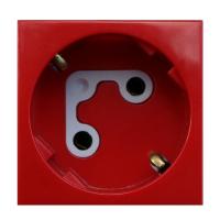 Efapel 45136 SVM Розетка 220В 2к+з, (45х45мм), с механической блокировкой, с ключом, красная