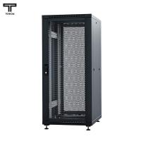 ТЕЛКОМ ТС-18.6.6-ПП.9005М Шкаф напольный 18U 600x600x920мм (ШхГхВ) телекоммуникационный 19", передняя дверь перфорированная - задняя дверь перфорированная, цвет черный (RAL9005М) (5 мест)