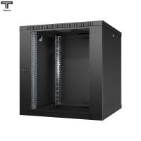ТЕЛКОМ TL-12.6.6-С.9005МА Шкаф настенный 12U 600x600x623мм (ШхГхВ) телекоммуникационный 19", дверь стеклянная в металлической раме, цвет чёрный (RAL9005МА) (4 места)