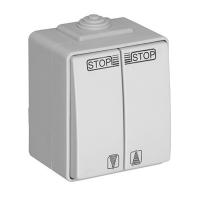 Efapel 48290 CCZ Выключатель для жалюзи, серый, Серия 48 WATERPROOF (IP 65) влагозащищенная