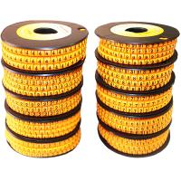 Маркеры для кабеля D3.6-7.4 мм, в руллонах 10х500шт (цифры 0,1,2,3,4,5,6,7,8,9) желтые